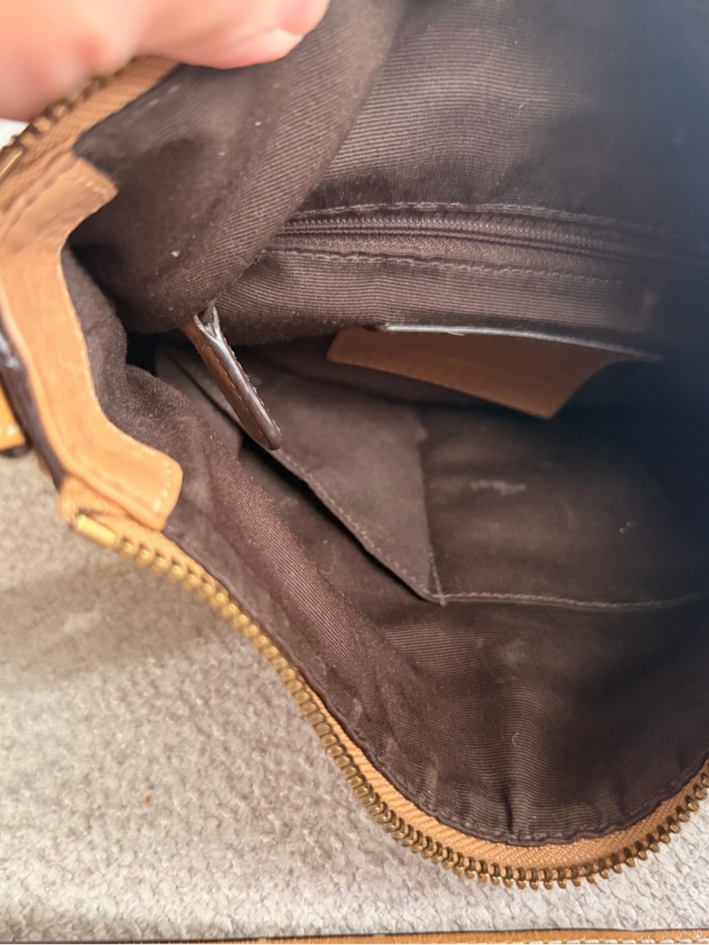 Coach Signature Hobo Shoulder Bag H0685-10402 Brown Tan Canvas Leather Trim - Picture 7 of 10